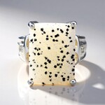 Anello in argento con Agata Glitter