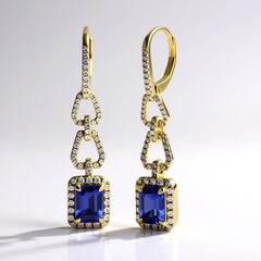 Boucles d'oreilles en or et Tanzanite AAA (CIRARI)