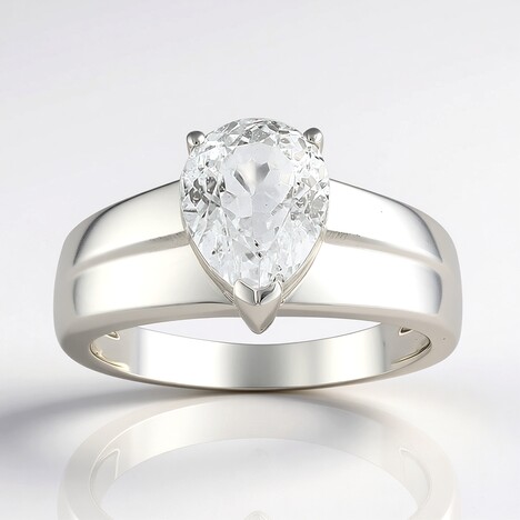Anello in argento con Kunzite Bianca (Pallanova)