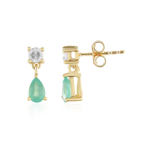 Orecchini in argento con Smeraldo Russo (Adela Silber)