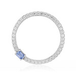 Colgante en plata con Zafiro azul Ceylon