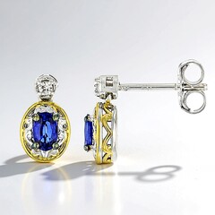 Orecchini in argento con Spinello Cobalto