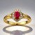 Anello in oro con Rubino Mozambico AAA