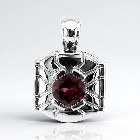 Ciondolo in argento con Rodolite della Rift Valley (Remy Rotenier)