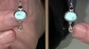 Pendientes en plata con Larimar