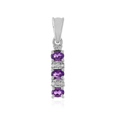 Sambia-Amethyst-Silberanhänger