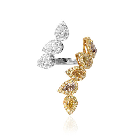 Gouden ring met SI2 Fancy Diamanten (CIRARI)