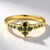 Anello placcato in oro con Diamante Fancy