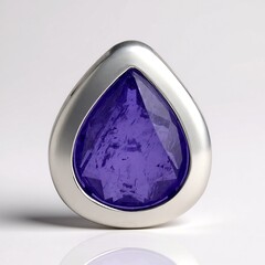 Ciondolo in argento con Quarzo porpora pastello (MONOSONO COLLECTION)