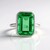 Anello in argento con Quarzo Verde Smeraldo