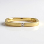 Anello in argento con Diamante Champagne I2 (de Melo)