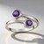 Anello in argento con Ametista Zambiana