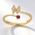 Anello in oro con Rubino Mozambico AAA (CIRARI)