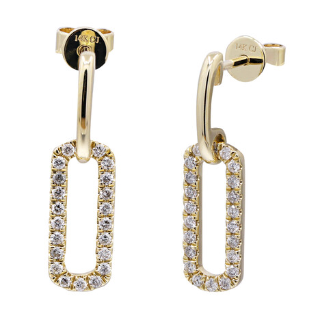 Gouden oorbellen met I1 (H) Diamanten (CIRARI)