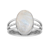 Anello in argento con Labradorite Bianca