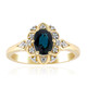 Gouden ring met een blauwe Kings Plains saffier
