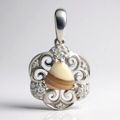Pendentif en argent et Agate du Botswana