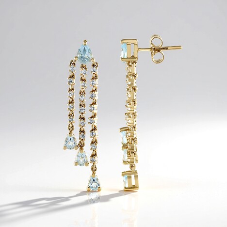 Orecchini in argento con Topazio Blu Cielo