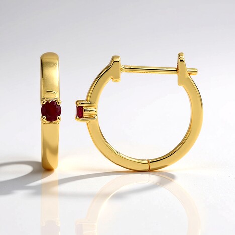 Orecchini in oro con Berillo Rosso