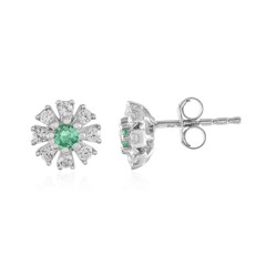 Orecchini in argento con Smeraldo Colombiano