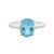 Himmelblauer Topas-Silberring