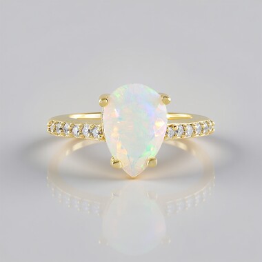 Bague en argent et Opale Welo