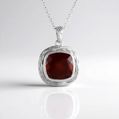Collana in argento con Granato Essonite (de Melo Essence)
