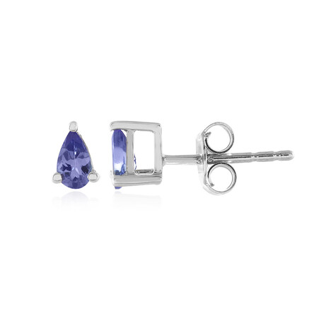 Gouden oorbellen met tanzanieten