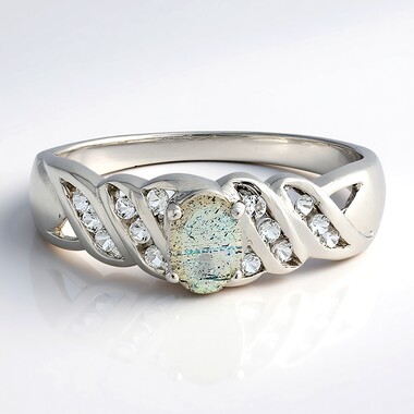 Bague en argent et Spectrolite