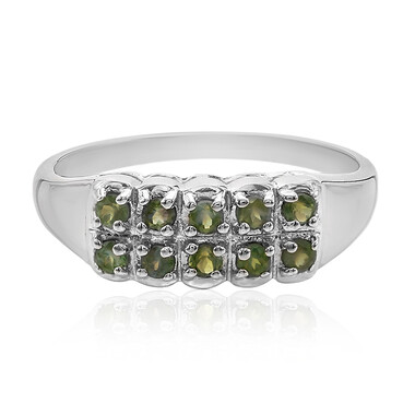 Zilveren ring met alexandrieten