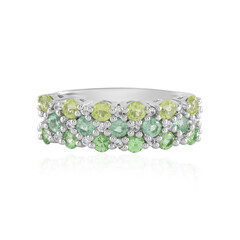 Bague en argent et Tsavorite de Tanzanie