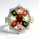 Anillo en plata con Turmalina rosa de Brasil (de Melo Essence)