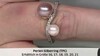 Zilveren ring met een paarse Ming parel (TPC)