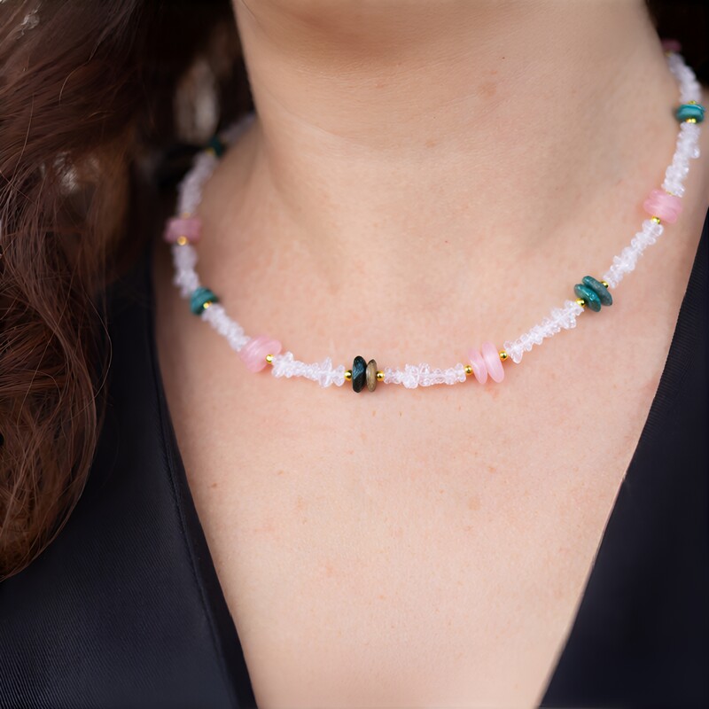 Collar en plata con Cuarzo blanco