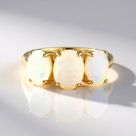 Anello in oro con Opale di Welo AAA (de Melo Gold)