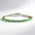 Bracciale in argento con Smeraldo Zambia (Gems en Vogue)