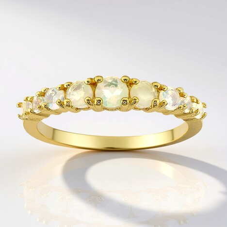 Bague en argent et Opale Welo