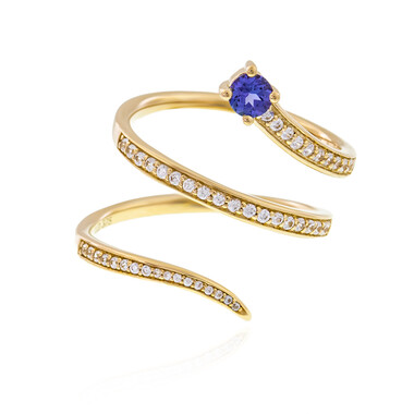 AAA-Tansanit-Goldring (de Melo)
