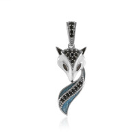 Ciondolo in argento con Spinello Nero (Adela Silber)