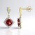Orecchini in oro con Apatite Rossa