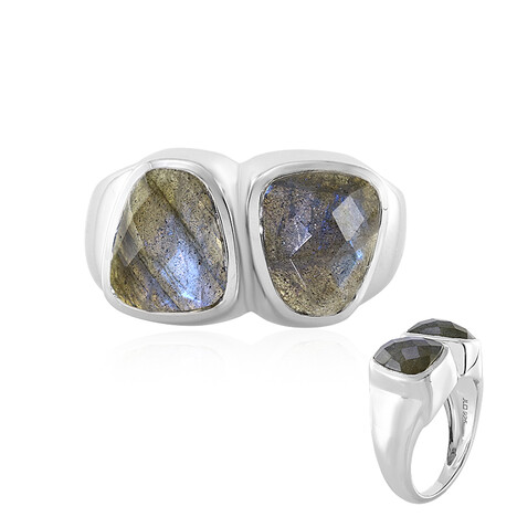 Anello in argento con Labradorite Blu Maniry (KM by Juwelo)