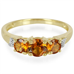 9K Hessonite Garnet Gold Ring