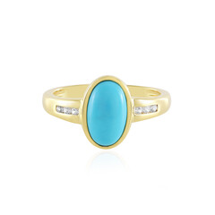 Anillo en plata con Turquesa bella durmiente