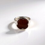 Anello in argento con Legno Fossile