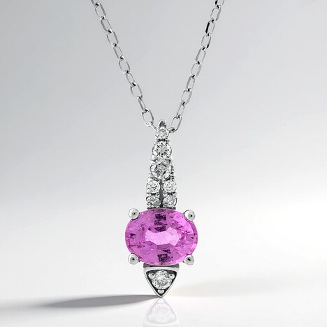Collana in oro con Zaffiro Rosa (CIRARI)