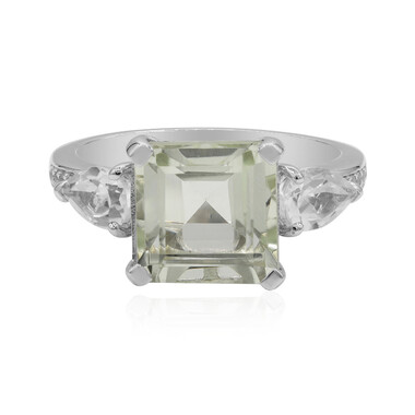 Grüner Amethyst-Silberring