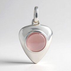 Ciondolo in argento con Quarzo Rosa
