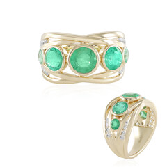 9K Russian Emerald Gold Ring (de Melo)