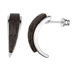 Black Oak Silver Earrings