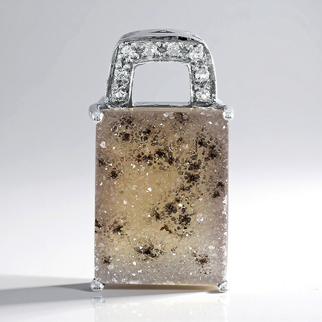 Ciondolo in argento con Agata Glitter